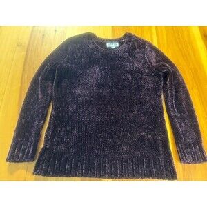Orvis Women’s Sweater. Medium. Long Sleeve. Pullover. Chenille. Purple